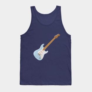 Watercolor blue stratocaster painting Tank Top